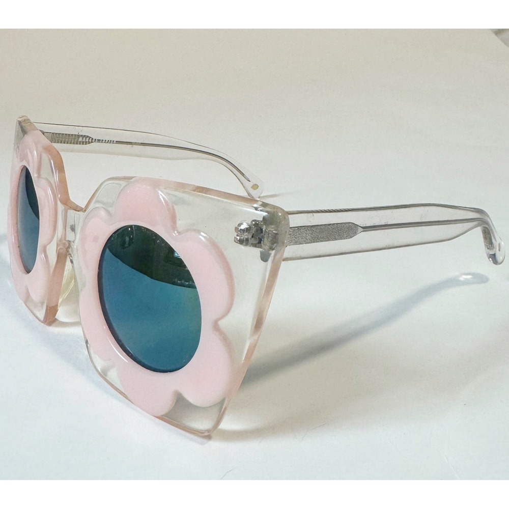 Linda Farrow X Markus Lupfer Daisy Flower Sunglasses Pink / Clear